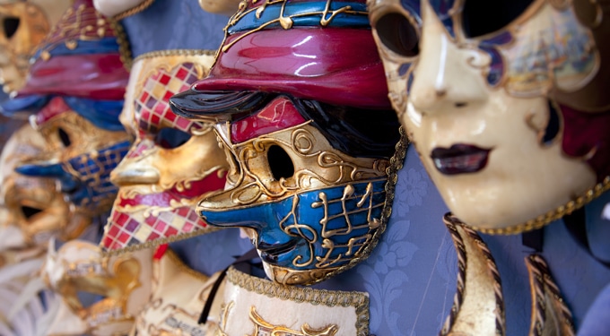 6 tipikus maszk a velencei karneválon
