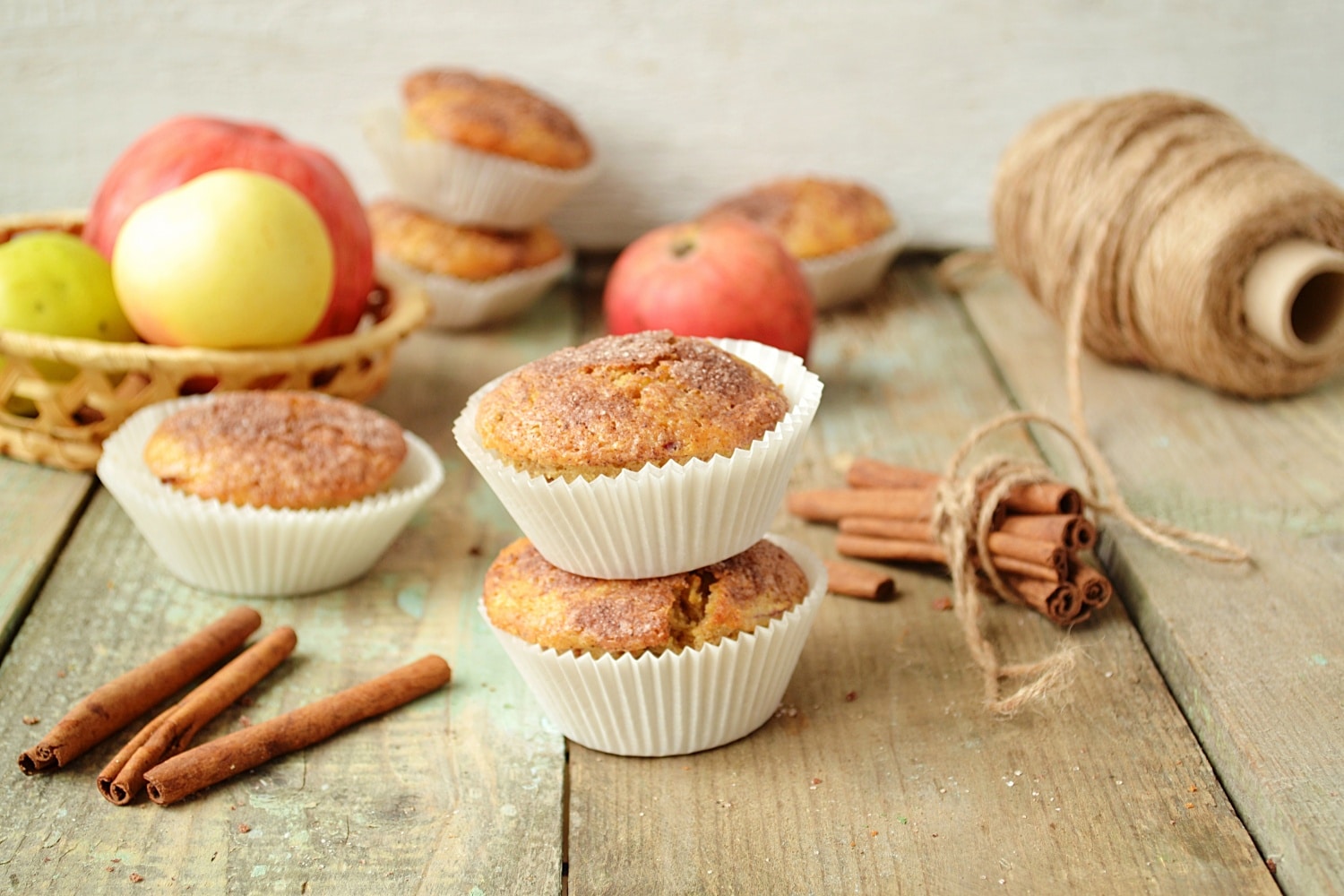 Almás-diós bögrés muffin
