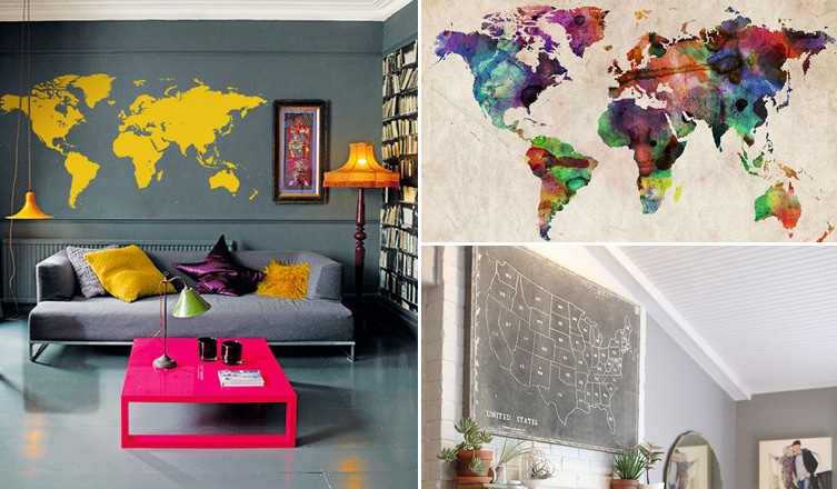 Vidd a világot a lakásodba, avagy ilyen csodásan mutatnak a térképek a falon