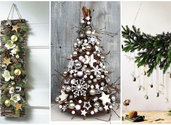 Csodaszép karácsonyi dekorációk, amiknek egyszerű ág az alapja