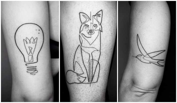 9 lenyűgöző vonalgrafikás tetoválás – a minimalizmus szerelmeseinek