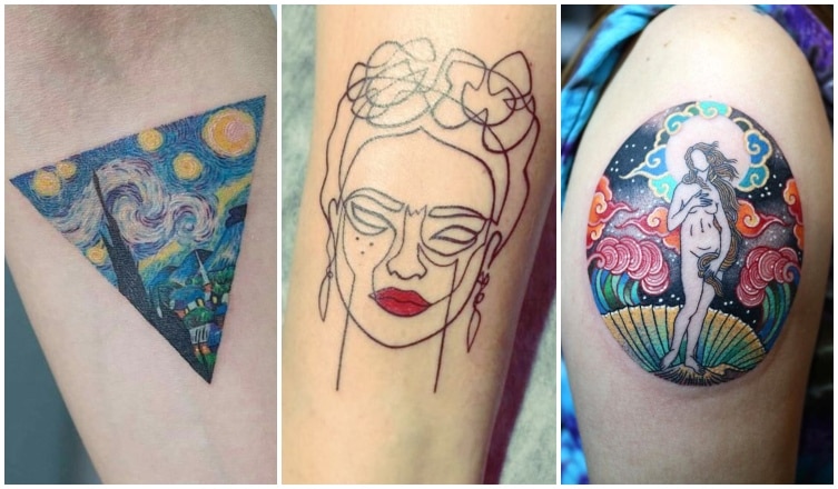 8 csodaszép tetoválás, amit híres festők ihlettek