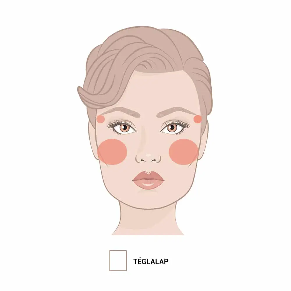 Téglalap alakú arcforma
