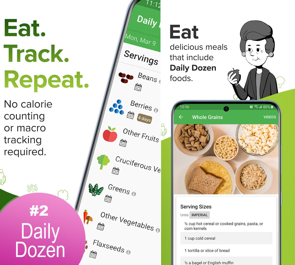 Daily Dozen étkezési app