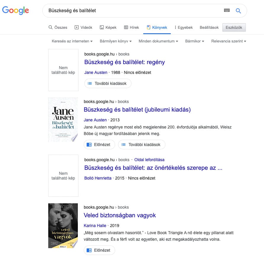 Google könyvek