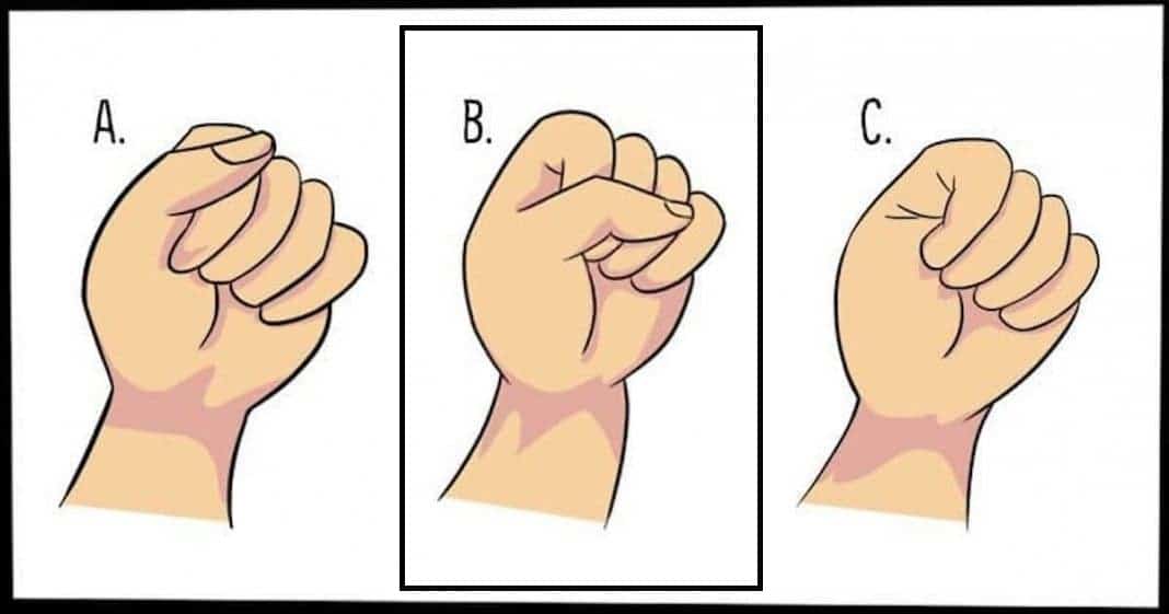 Ha a B.) ábrának megfelelően szorítod ökölbe a kezed