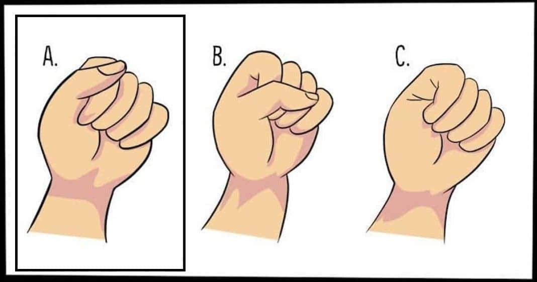 Ha az A.) ábrának megfelelően szorítod ökölbe a kezed