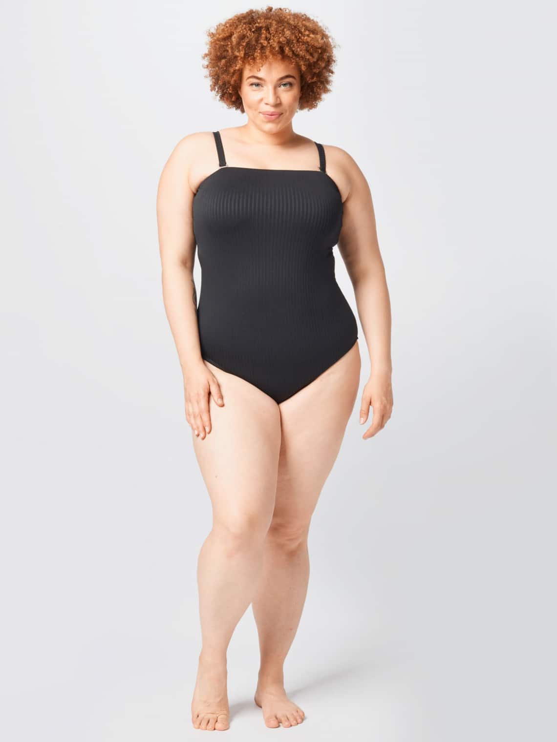 Fekete plus size fürdőruha