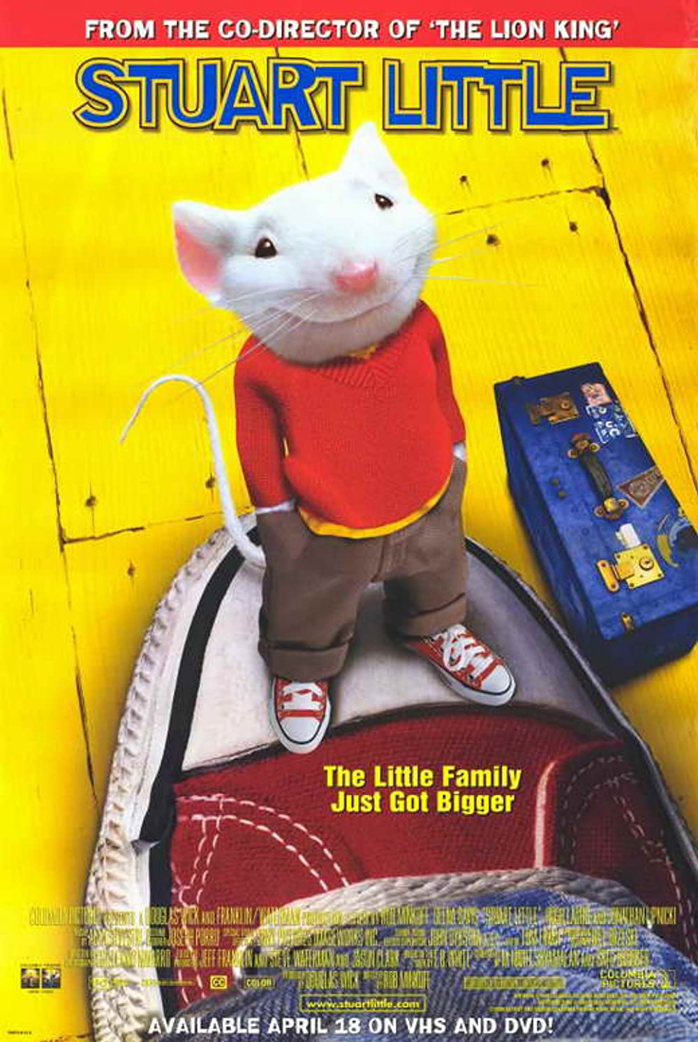 35. Stuart Little, kisegér, 1999.