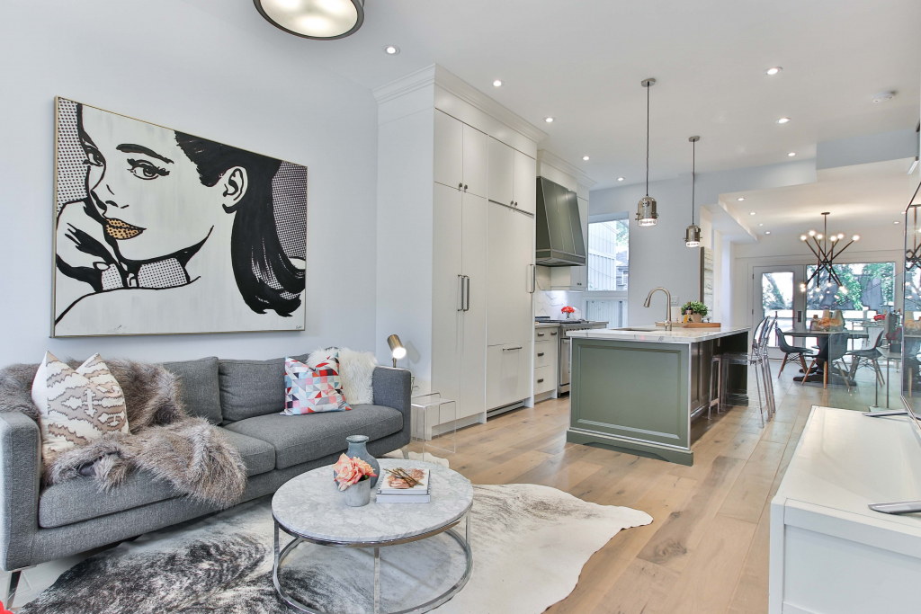 Nappali és amerikai konyha