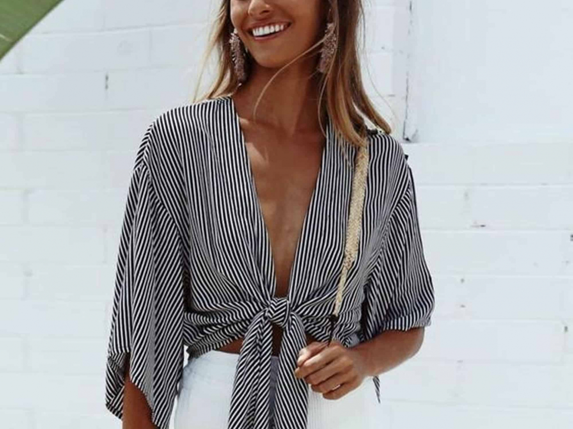 Az idei blúz-szerelem, az elől megkötős felső – Inspiráló galéria