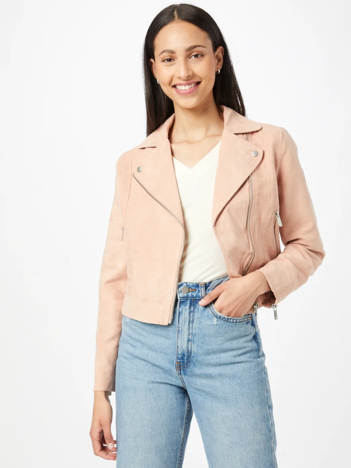 Rózsaszín bőrkabát