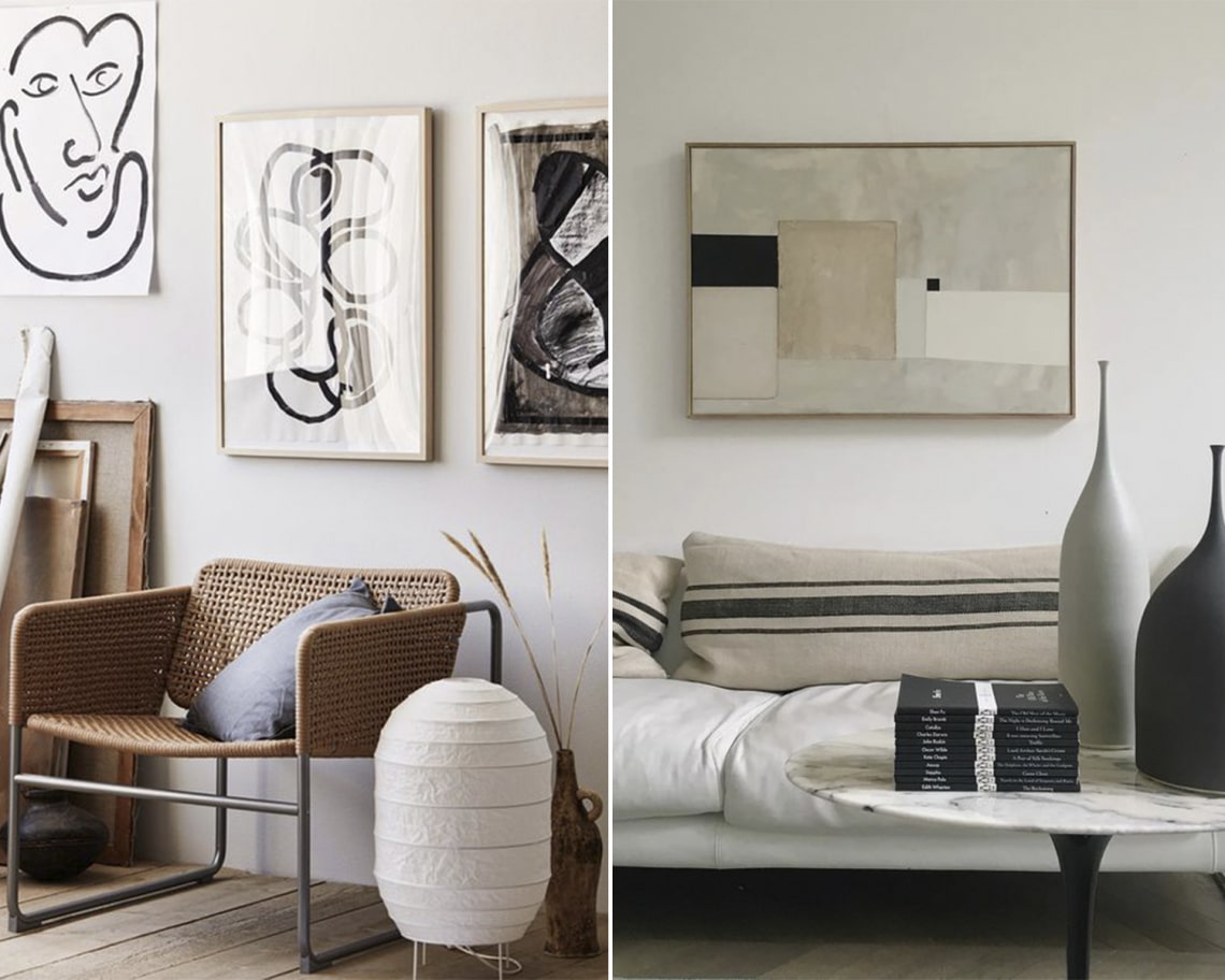 Kicsi és kevés kép a falon