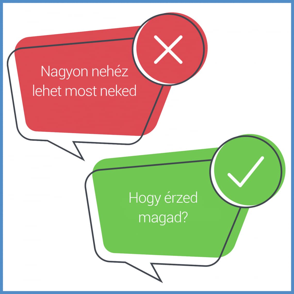 Mit ne mondj: „Nagyon nehéz lehet most neked” vagy „Látod, milyen könnyen ment, már túl is vagy rajta!”