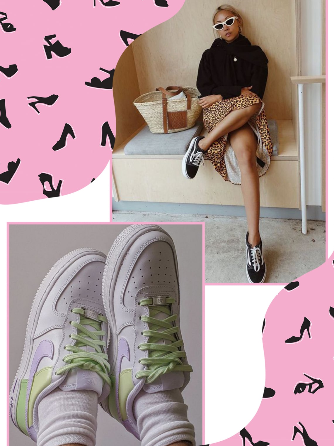 Flatform, alacsonyszárú sportcipők