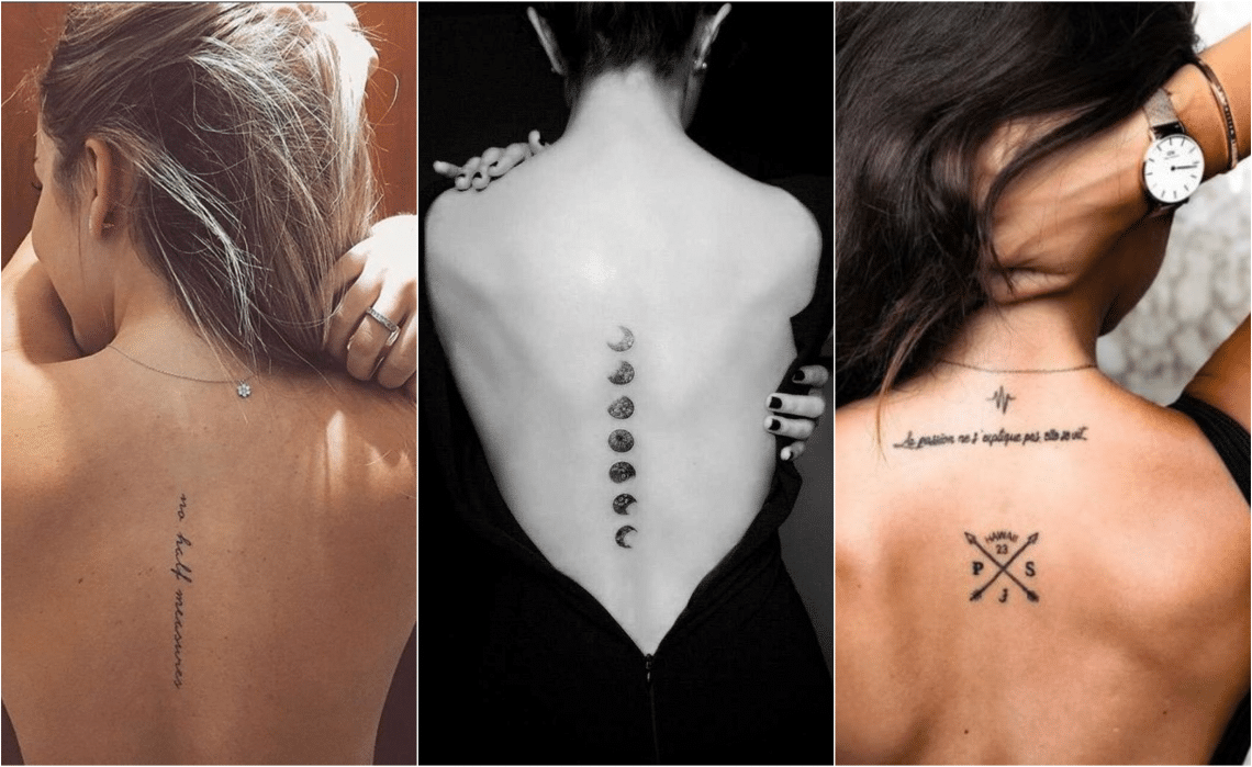 Lenyűgöző gerinc menti tetoválások többféle stílusban