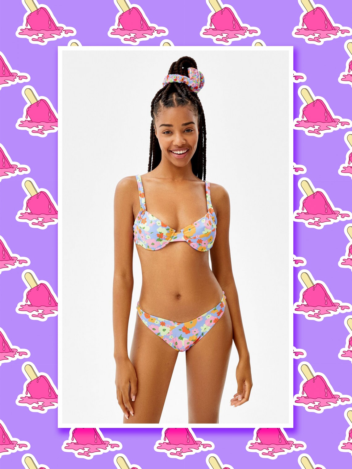 Enyhén V-kivágású bikini alsó