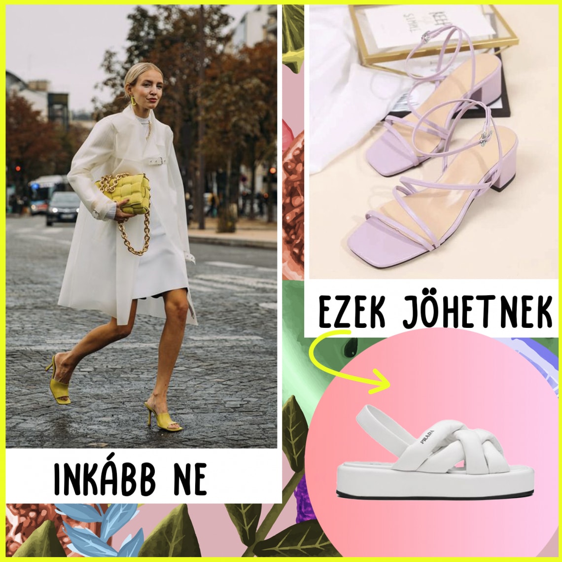 Magassarkú szandál - helyette középmagas, tömbsarkú szandál