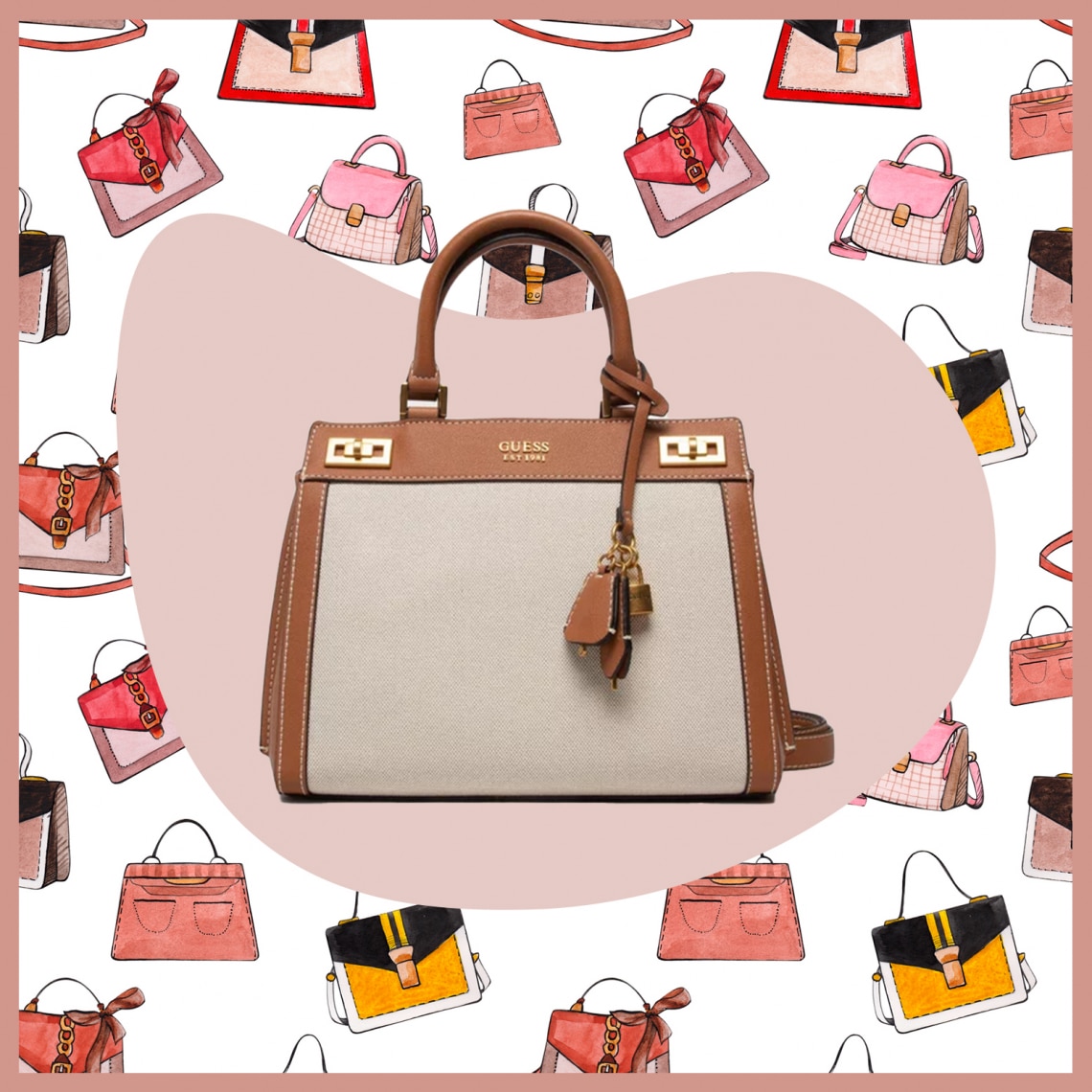 Elegáns barna táska