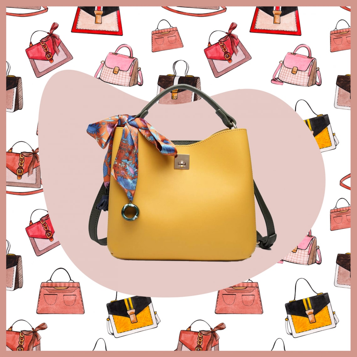 Vagány sárga táska