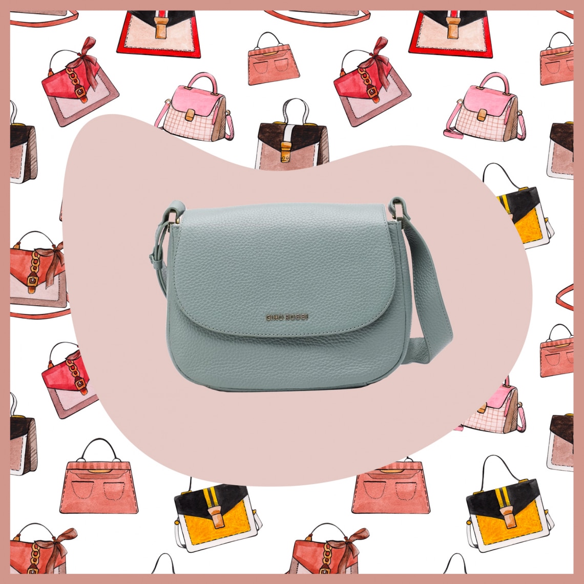 Elegáns türkizkék táska