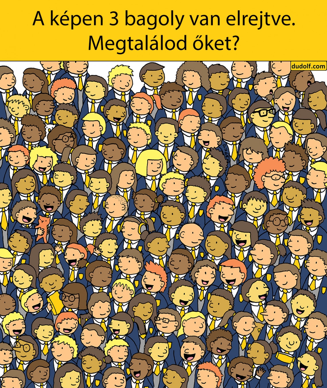 Napi fejtörő: A képen 3 bagoly van elrejtve. Megtalálod?