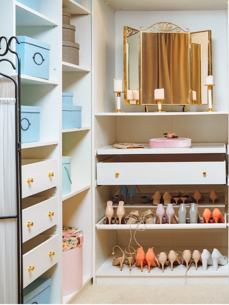 Hogyan tárold a cipőket és a kiegészítőket?