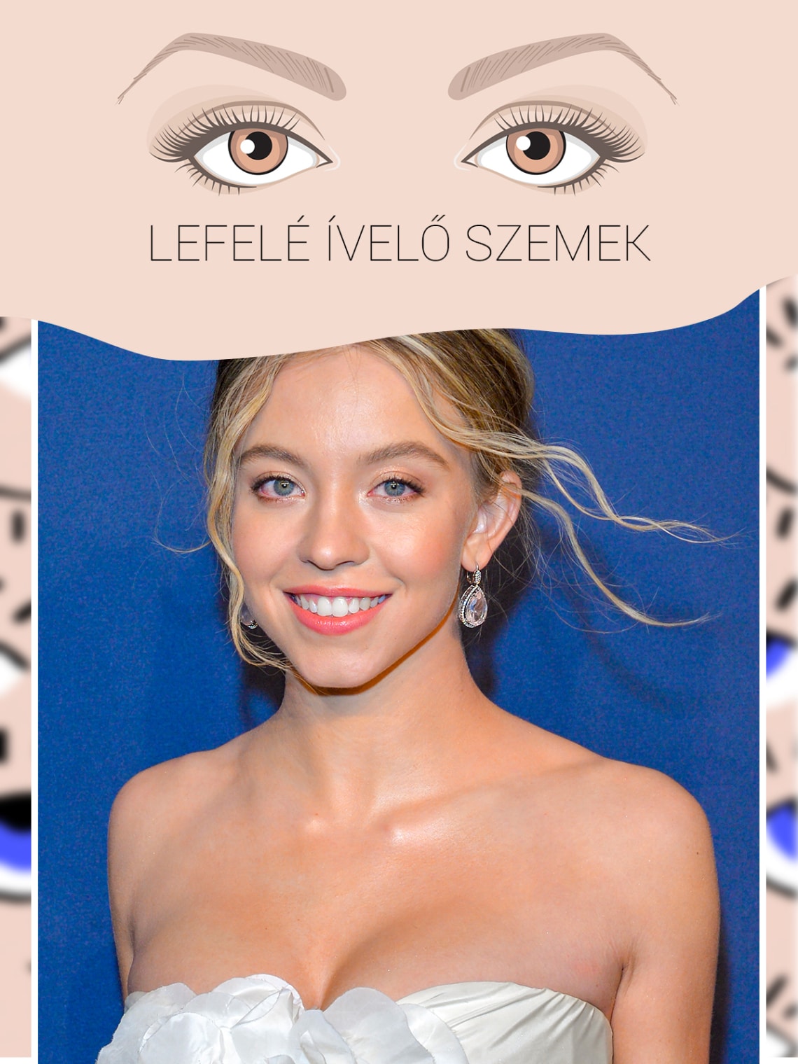 Lefelé ívelő szemek