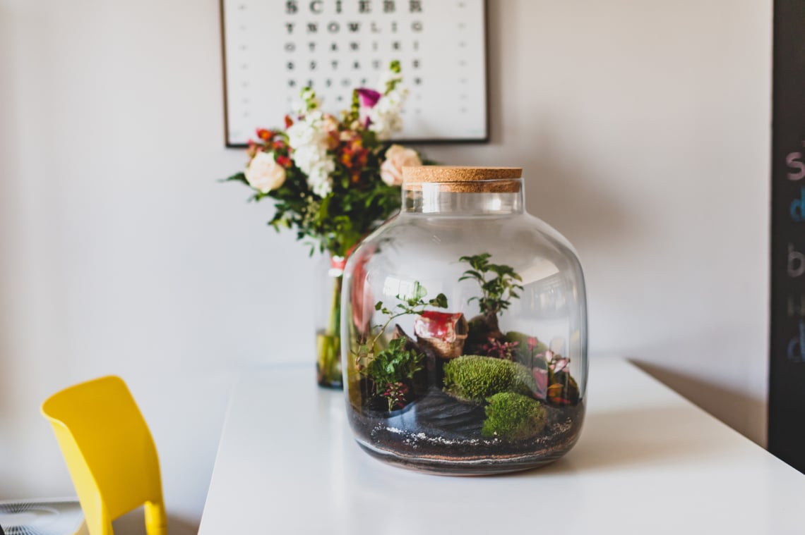 Gyönyörű miniatűr kert üvegbe zárva – így készíthetsz terráriumkertet