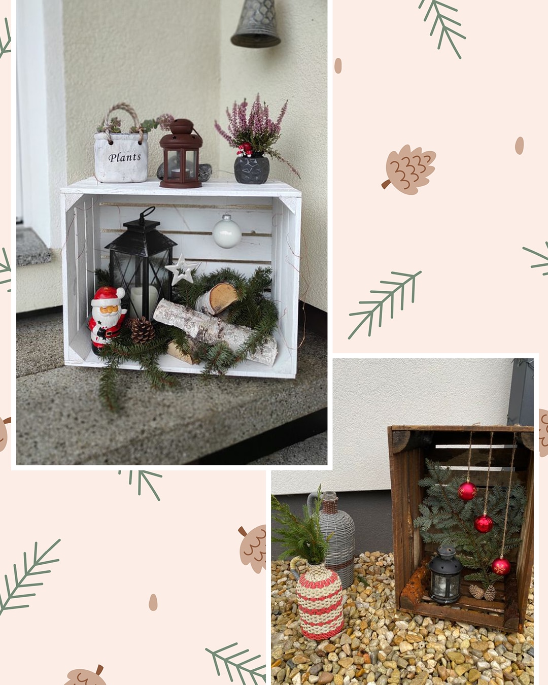 Dekoráció a bejárat mellett