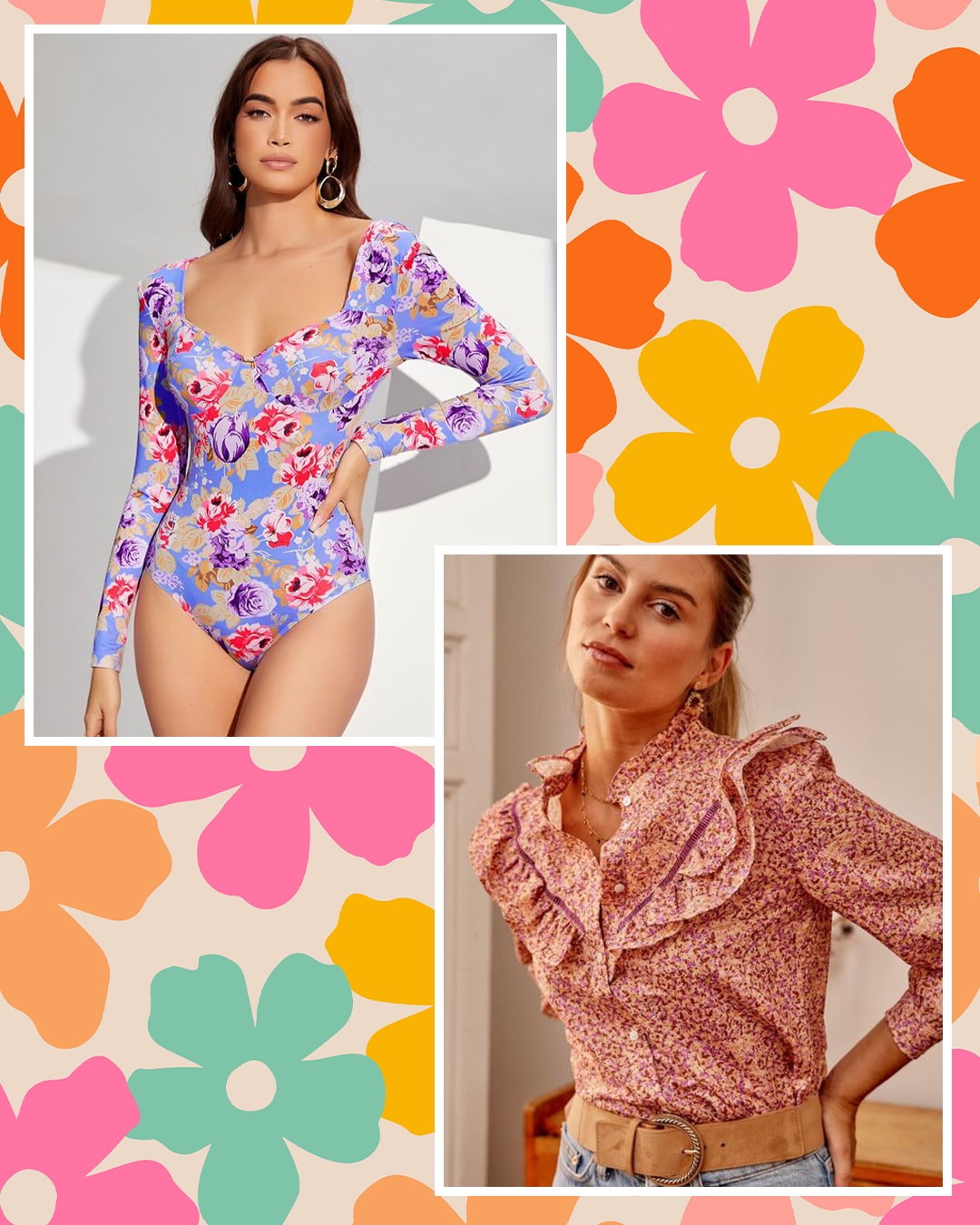 Virágos ing vagy body