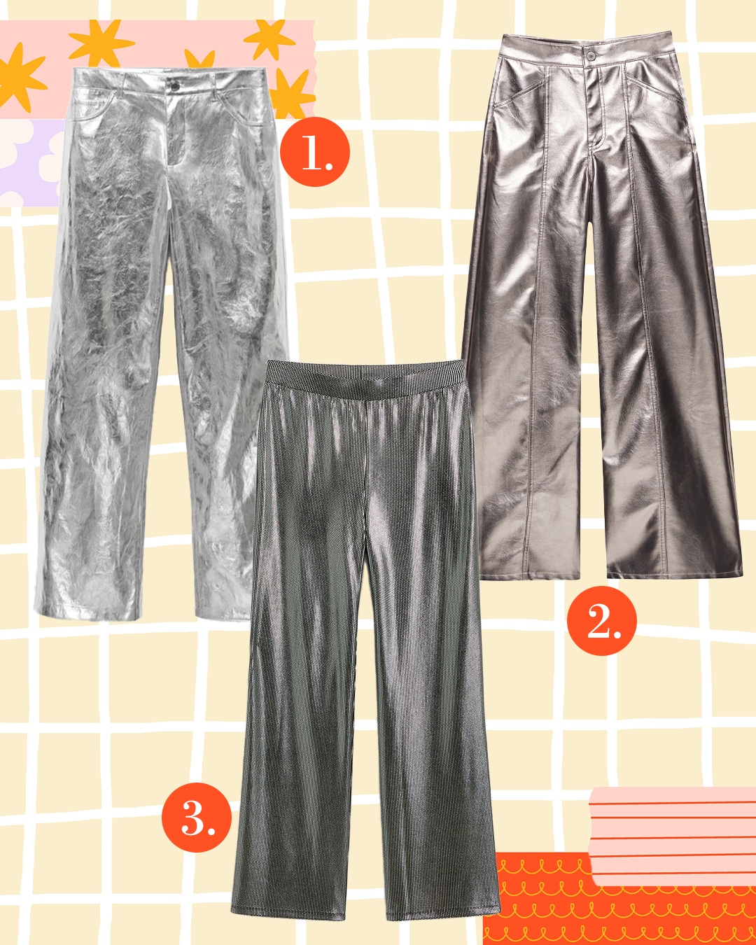 Metálfényű nadrág