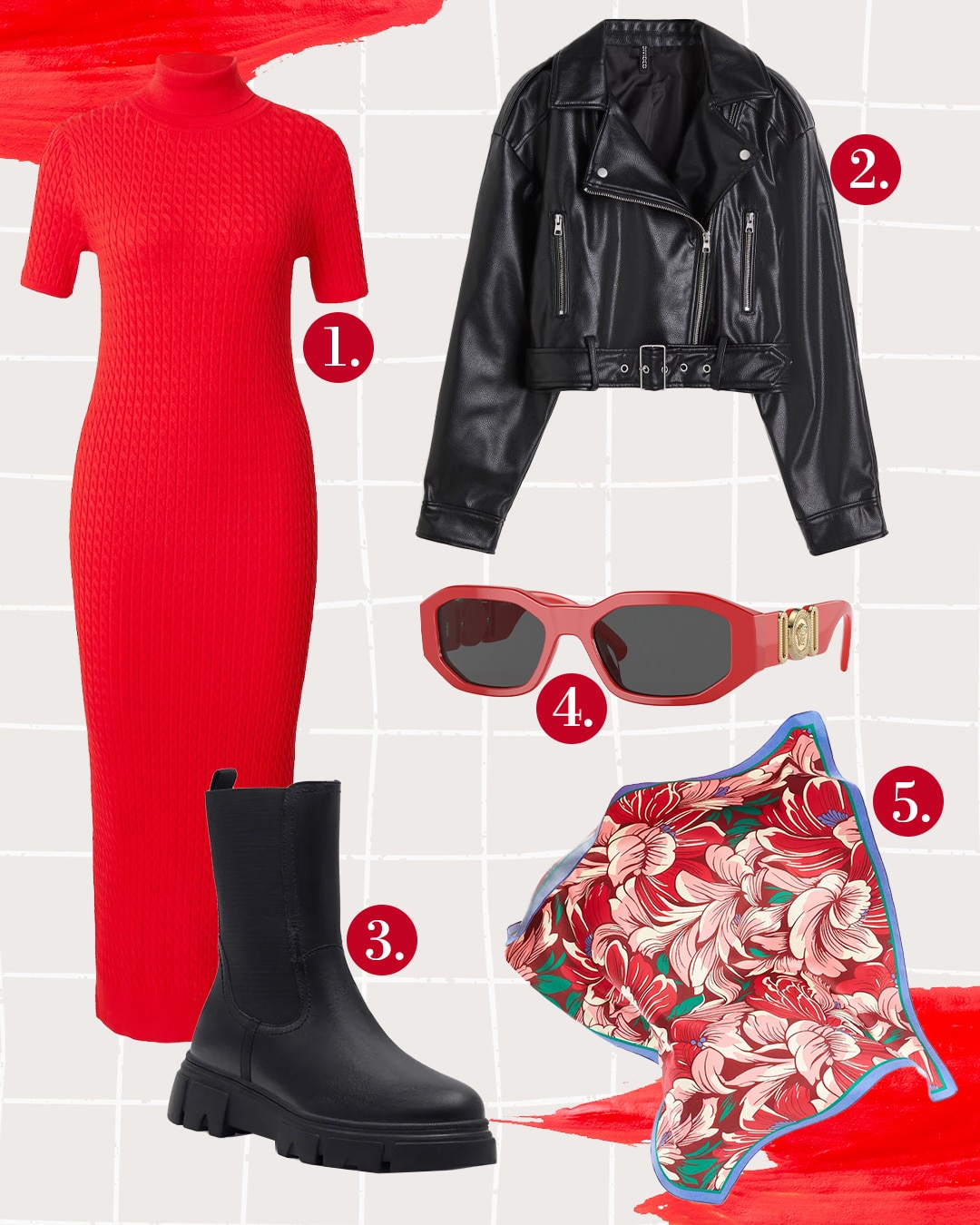 Kötött ruhás outfit