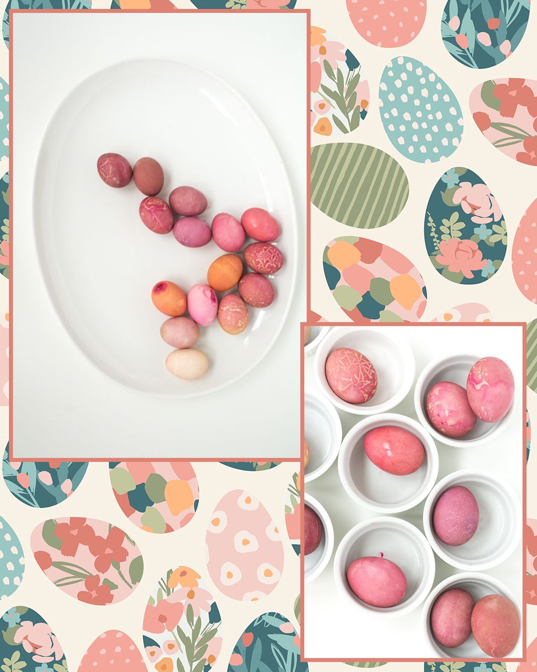 Piros/rózsaszín tojás céklával