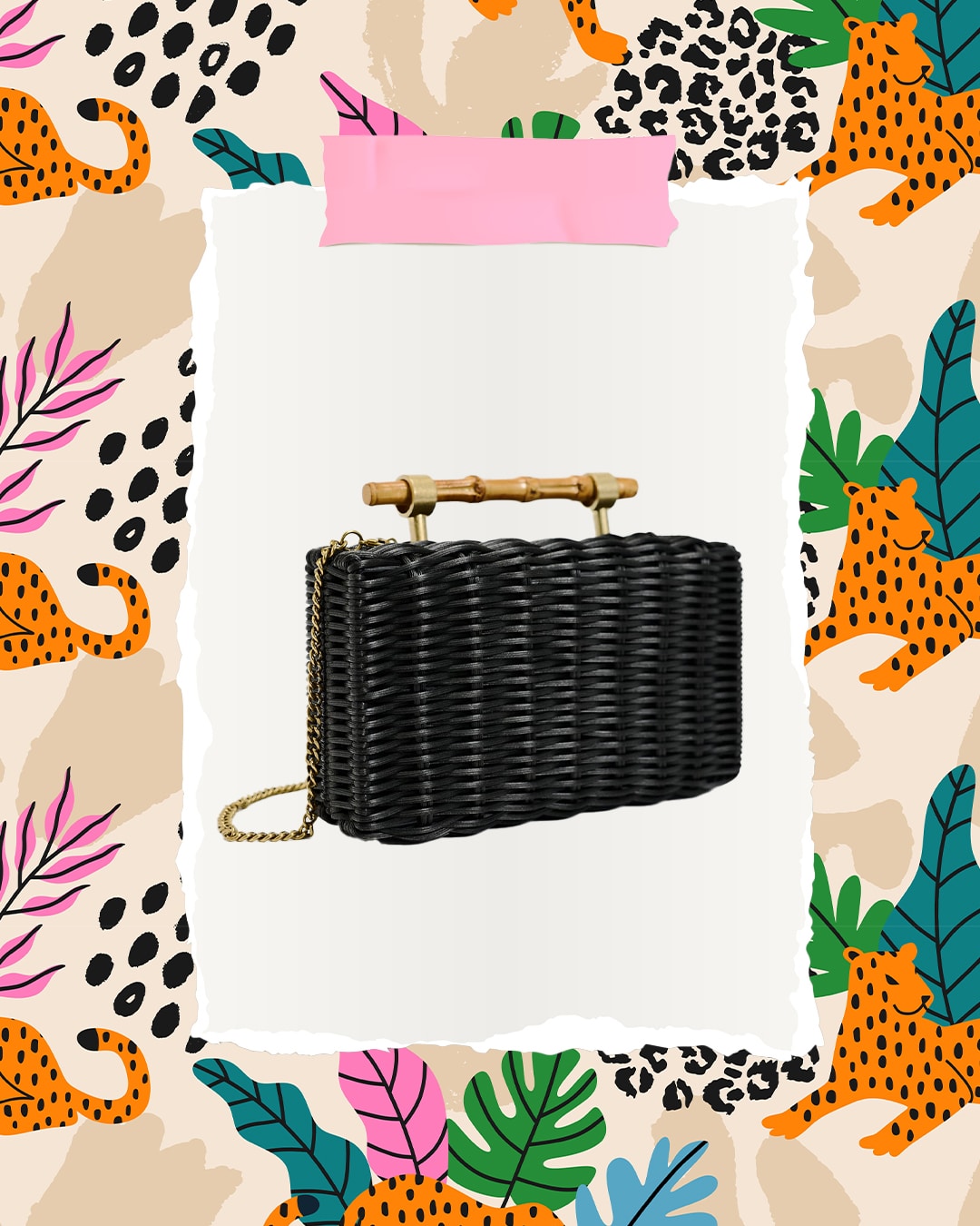 Elegáns fekete minitáska