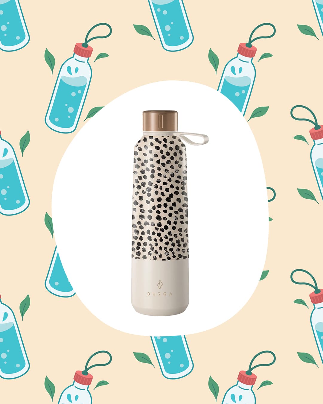 Burga Almond Latte - Cute Water Bottle