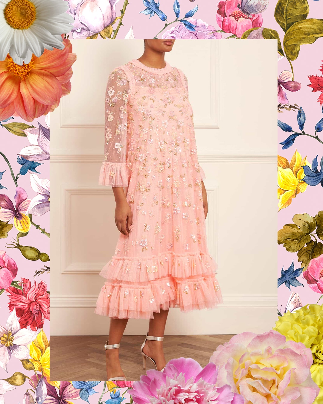 Needle & Thread Sequin Bloom Gloss Ballerina Dress