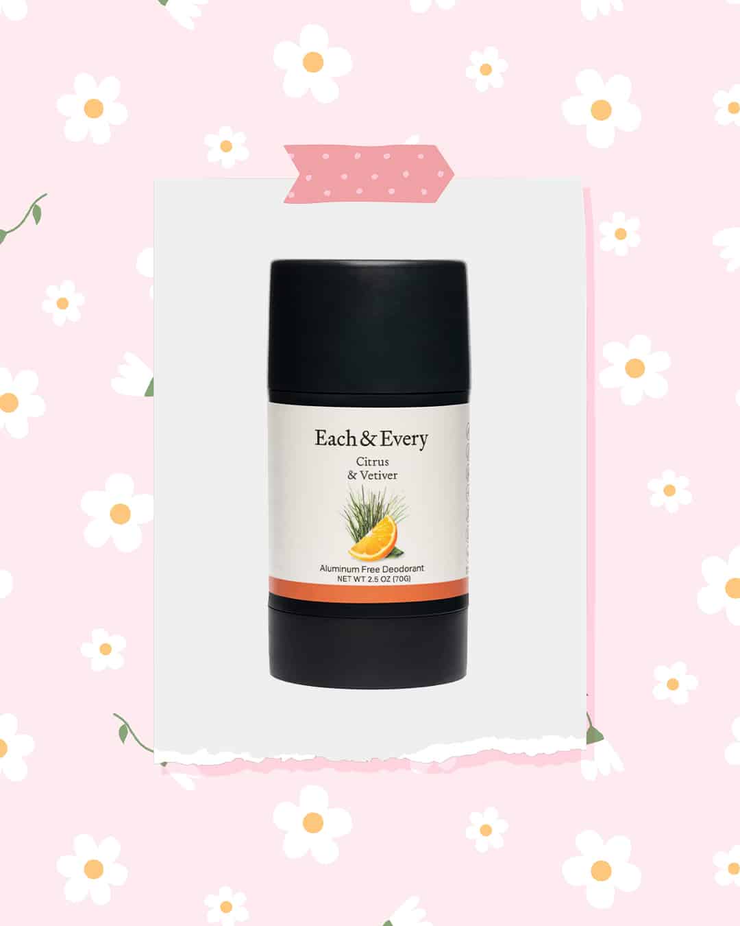 Each & Every Citrus & Vetiver Natural Aluminum-Free Deodorant