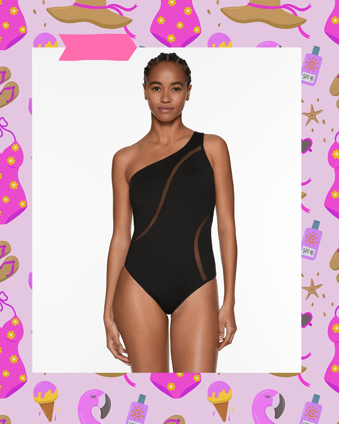 Mesh aszimmetrikus fürdőruha