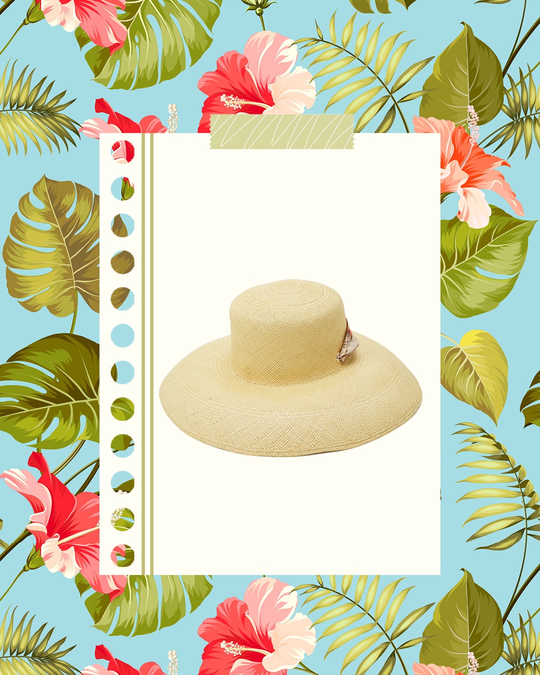 Sensi Studio Lampshade Cordovan Long Brim kalap