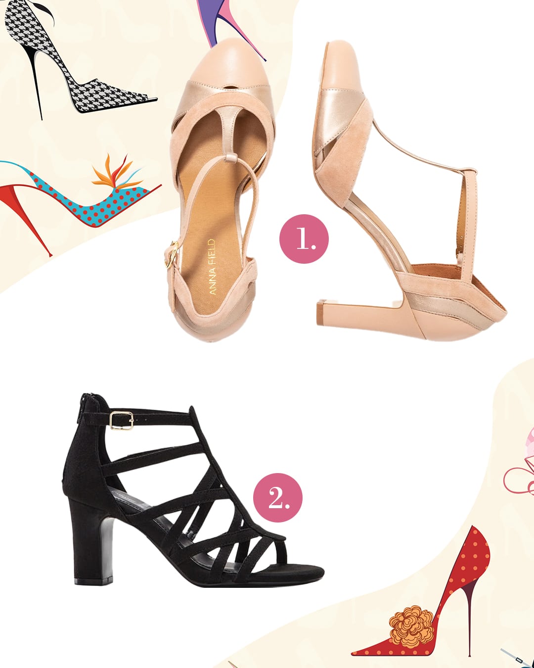 Kerekorrú csatos szandál