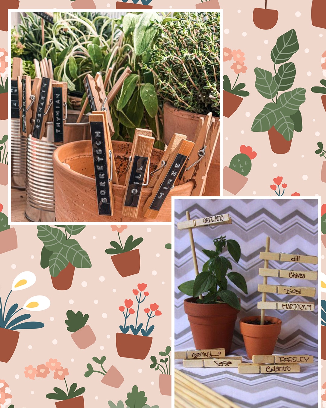 Pici veteményes csipesz címkével