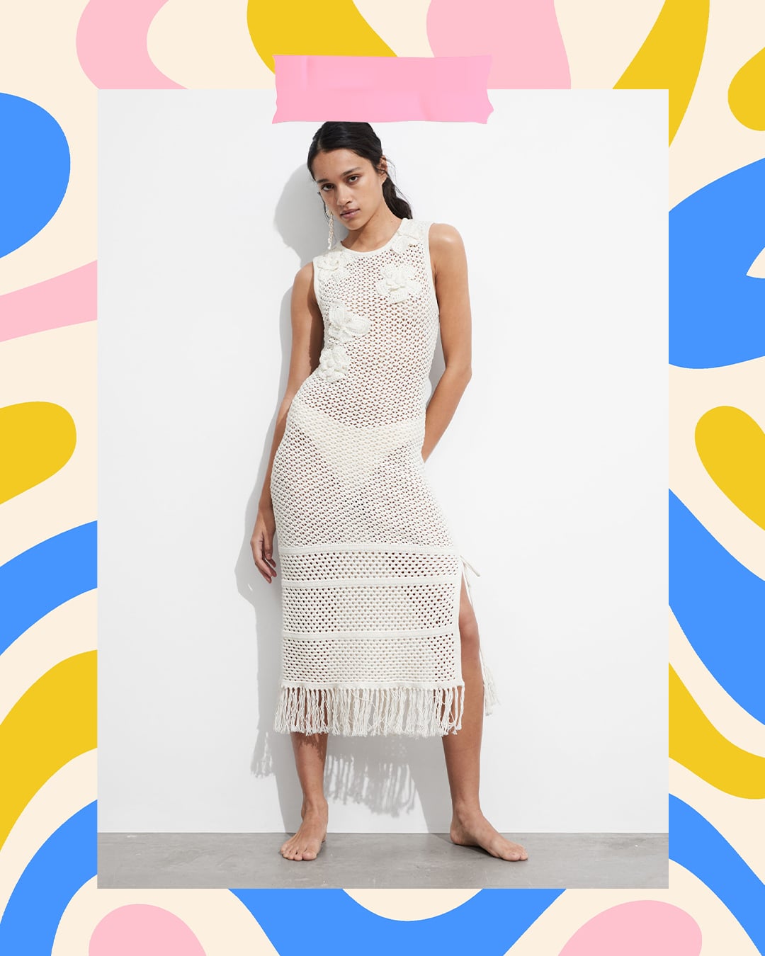 & Other Stories Fringed Crochet midiruha