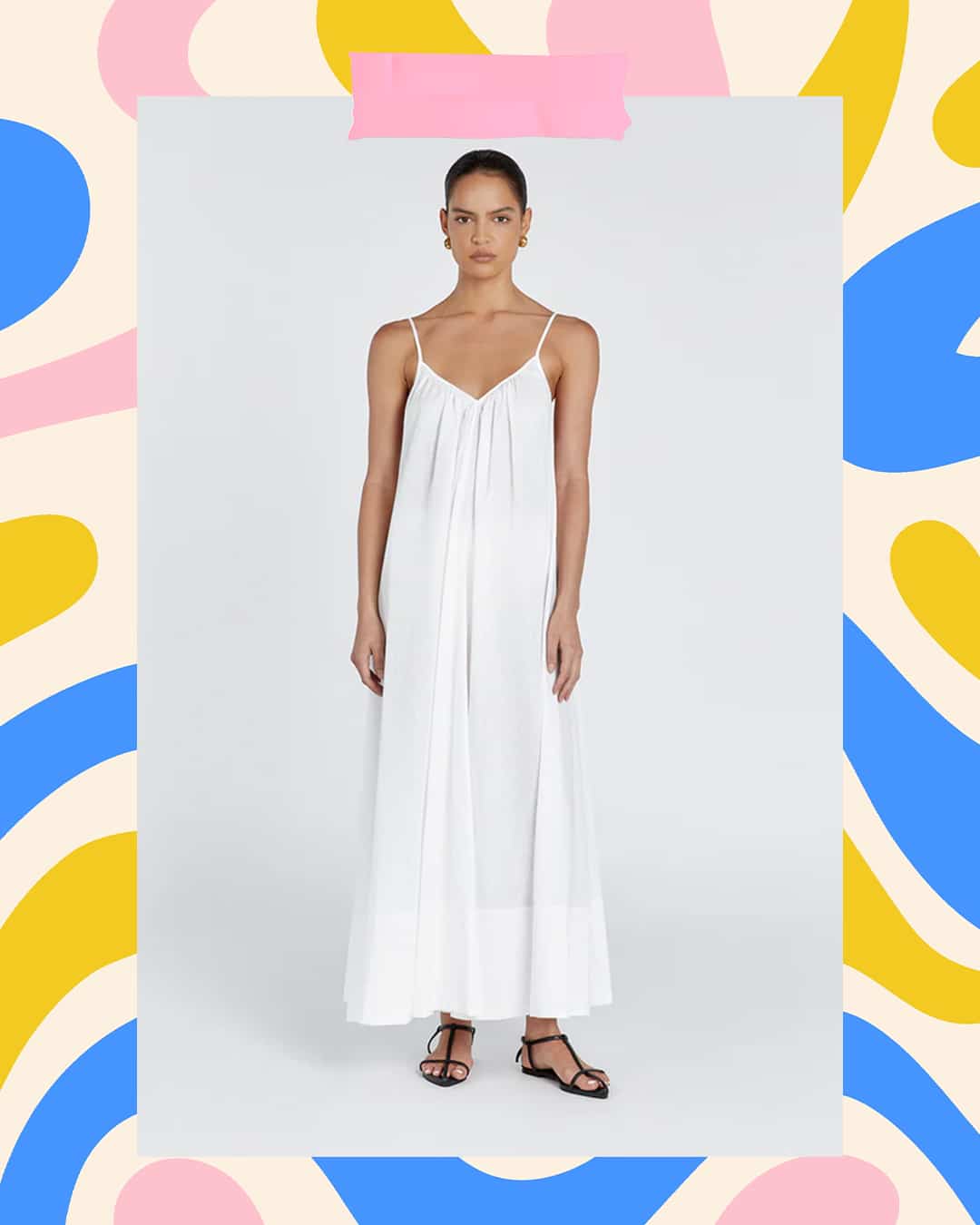DISSH Capri White Linen Sheer maxiruha
