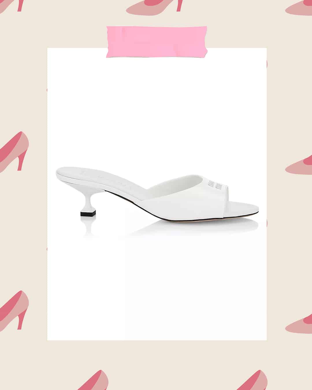 Miu Miu Logo Cut-Out Mule Sandals