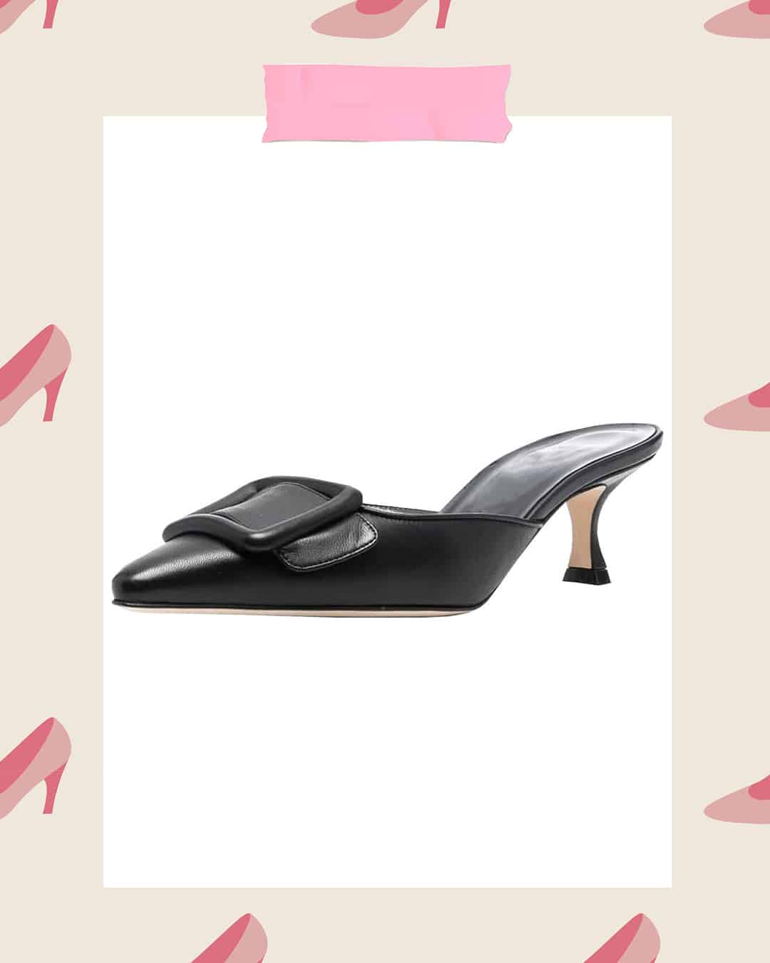 Divanne Heeled Mules with Buckle