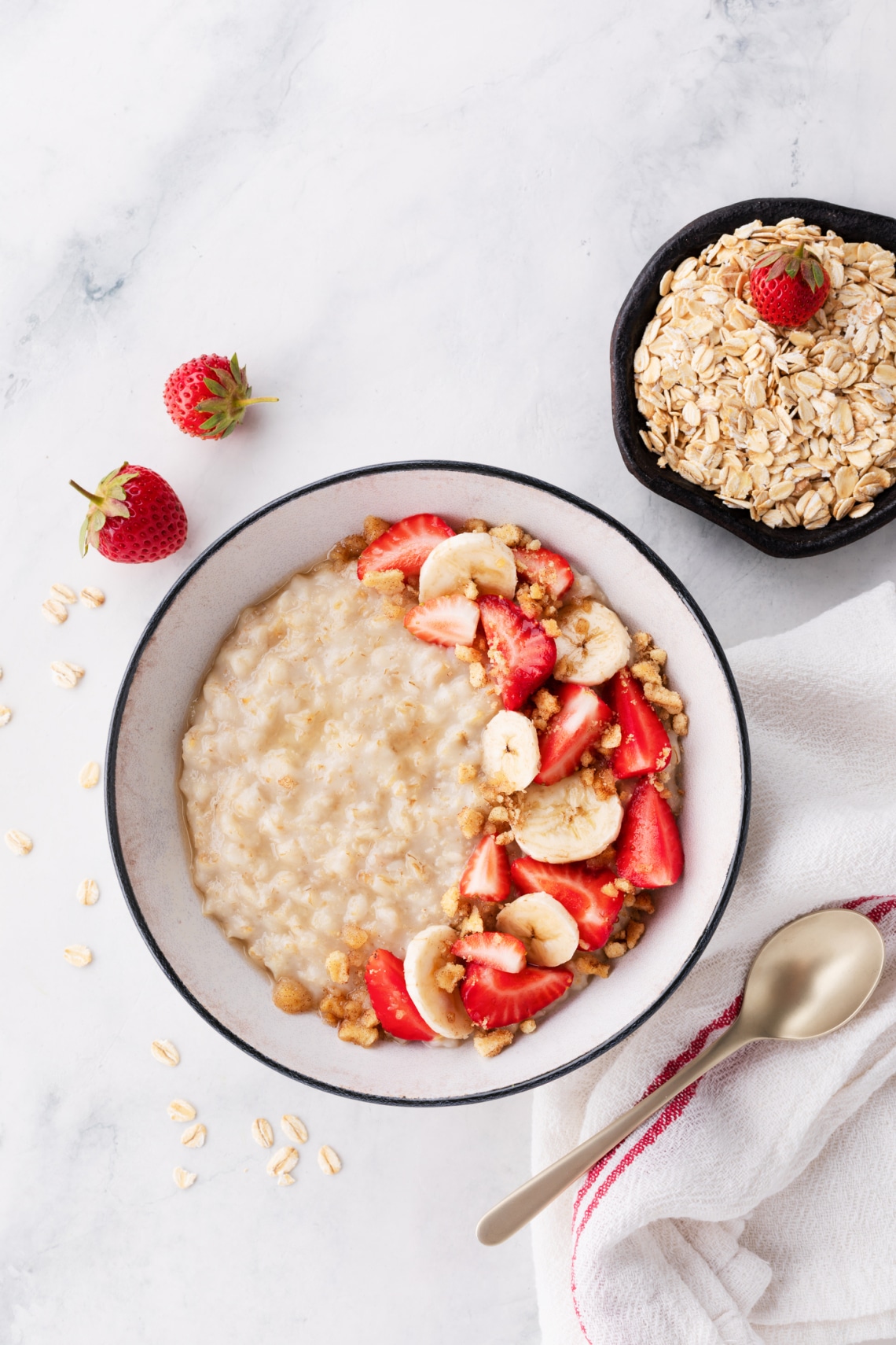 Egyéjszakás zabkása fehérjeporral