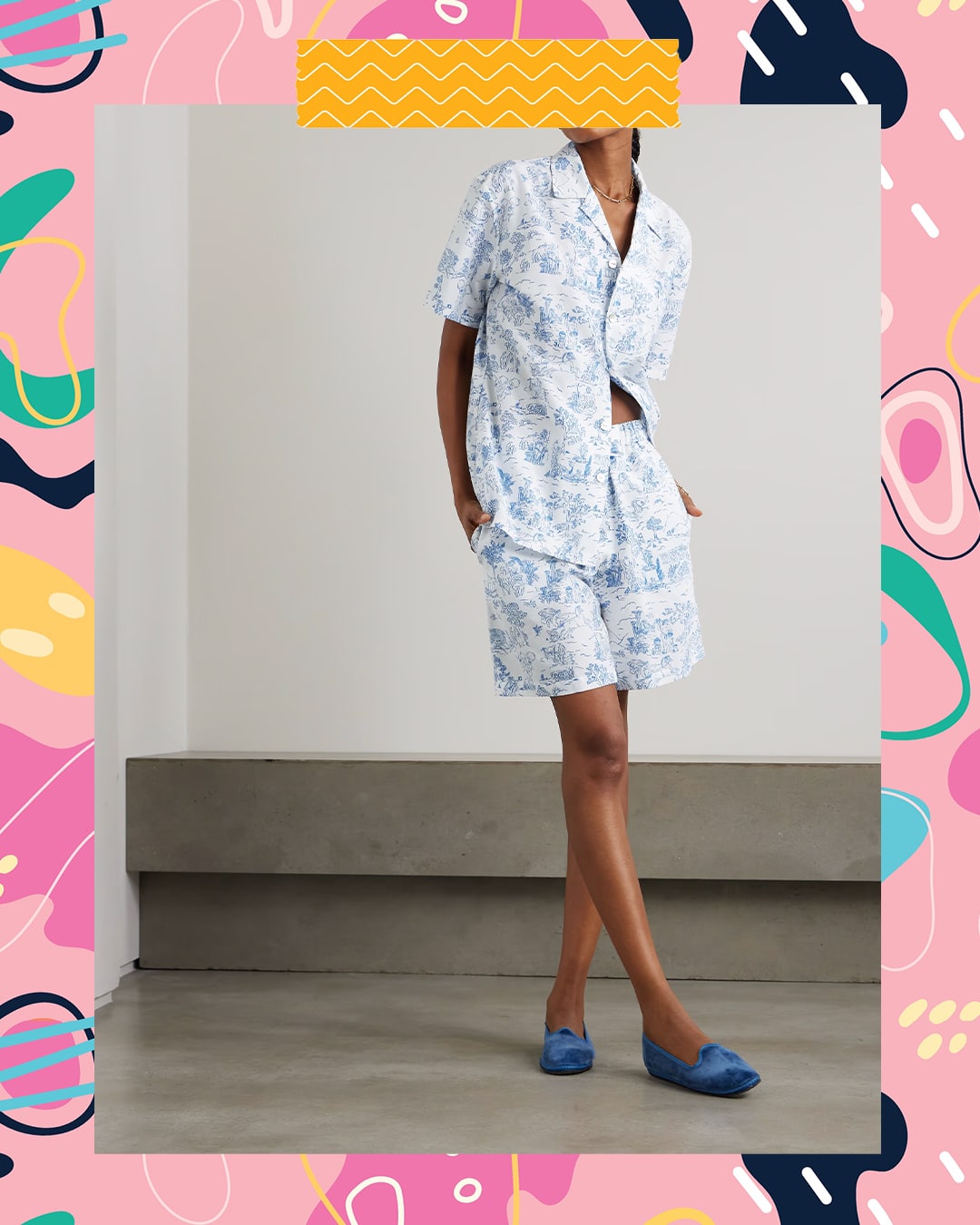 Olivia von Halle Emeli Printed Cotton-Blend Voile Pajamas