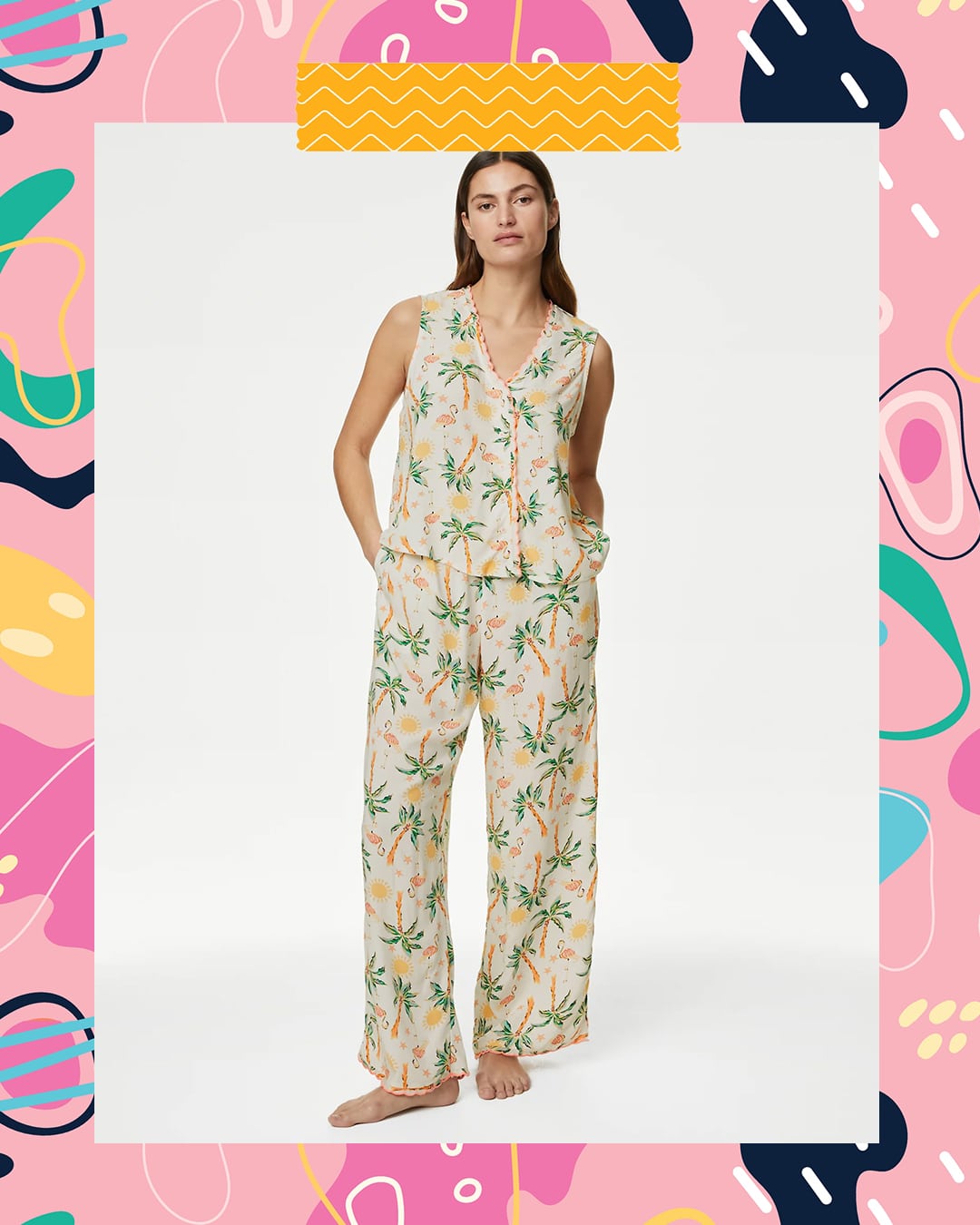 M&S Collection Printed Pyjama Set