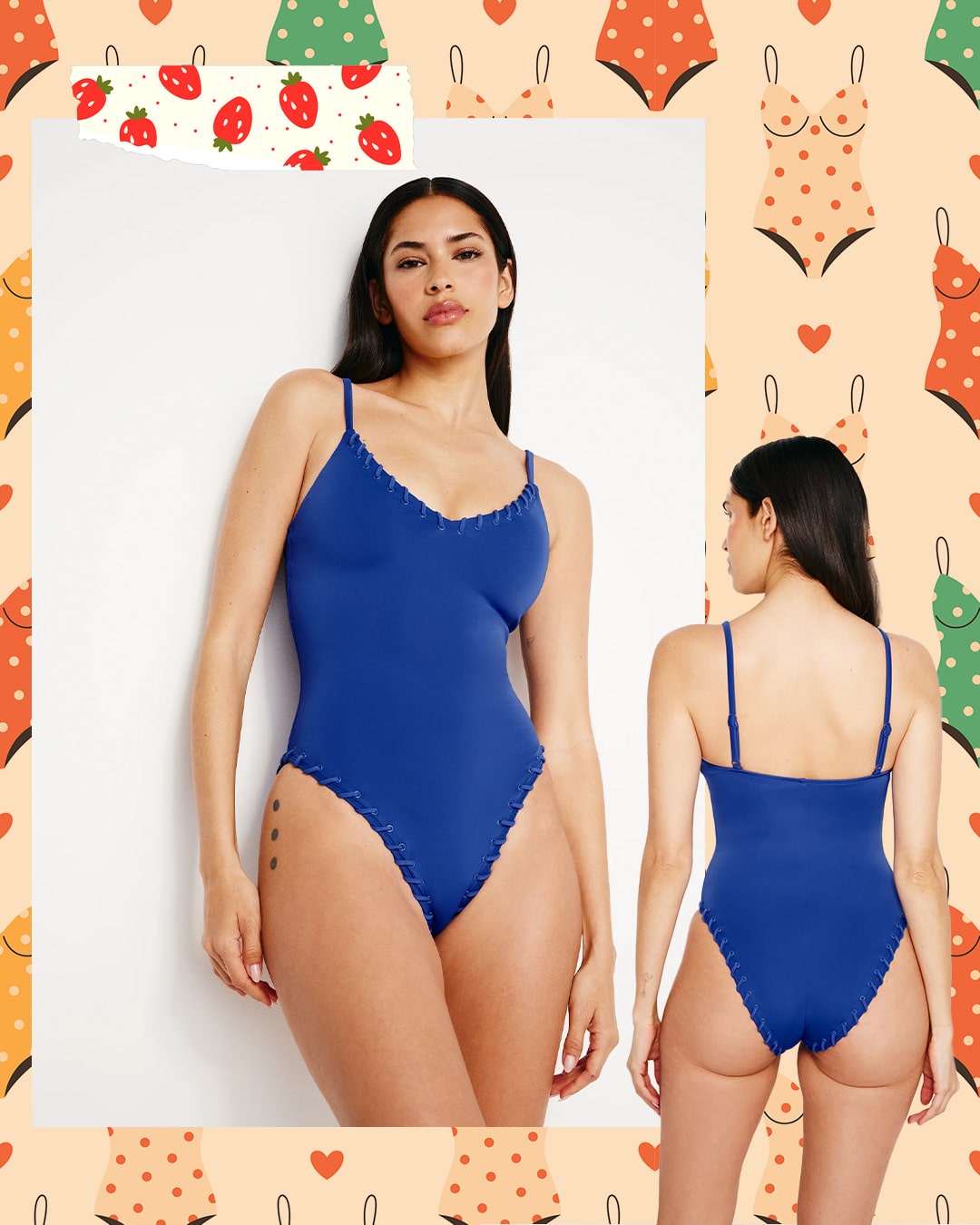 Good American Whip Stitch Compression Swimsuit